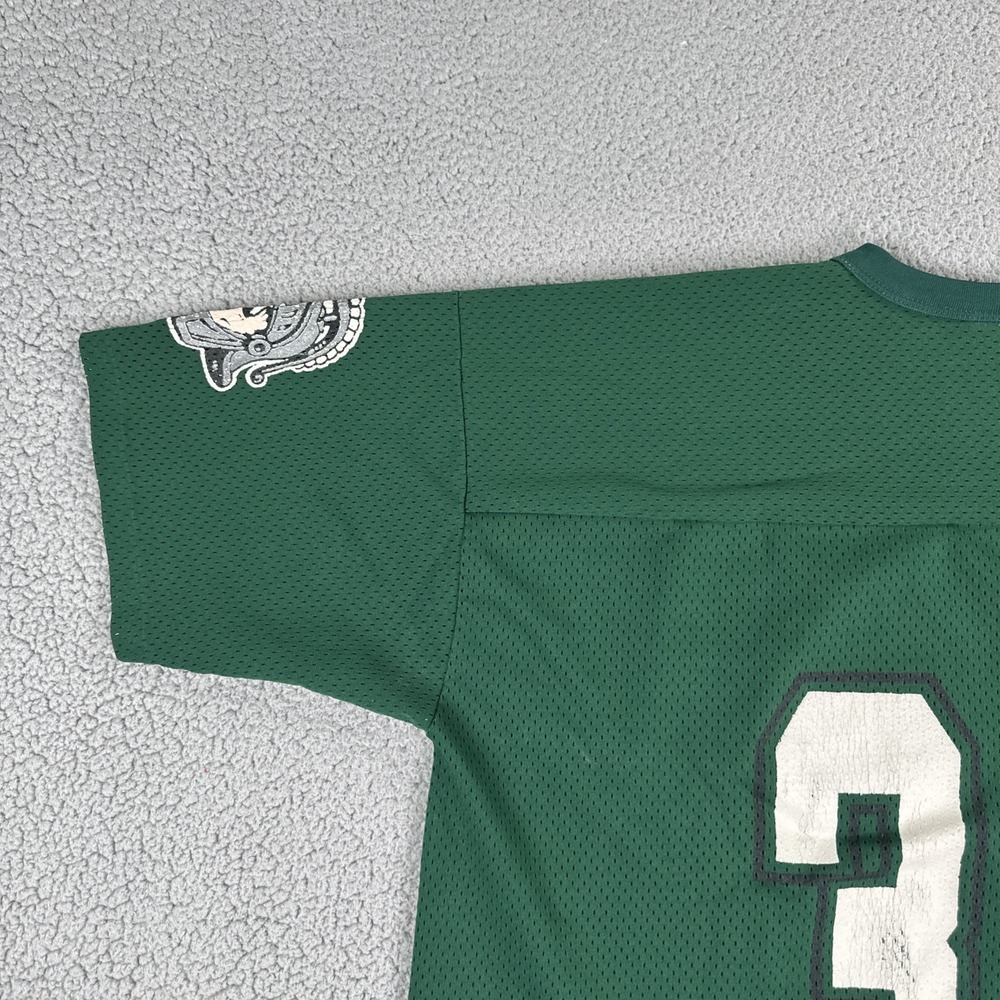 VTG 90s Logo 7 Michigan State Football Jersey #35 Men XX 54-56 Green Made in USA - Picture 16 of 16